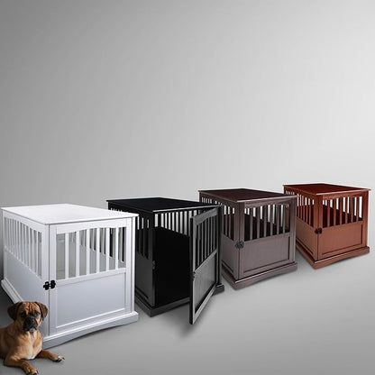 Casual Home Wooden Pet Crate, End Table, Large, New Walnut