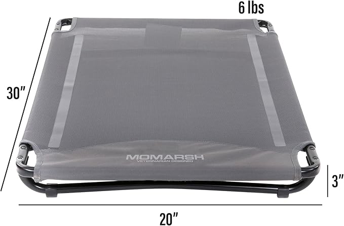 Momarsh Low Profile Dog Cot for Kennels, Crates, Boats & Layout Binds | Comfortable Low Profile Platform & Frame Fits in Most Medium Kennels