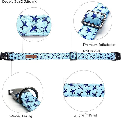Lionheart glory Dog Collar, Blue Dog Collar Boy Dog Collars Heavy Duty Adjustable Collar for Large Dogs Pet Gift