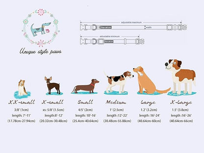 Unique Style Paws Pet Soft &Comfy Bowtie Dog Collar and Cat Collar Pet Gift for Dogs and Cats 6 Size and 7 Patterns