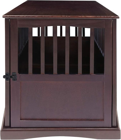 Casual Home Wooden Pet Crate, End Table, Medium, New Espresso