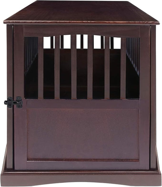 Casual Home Wooden Pet Crate, End Table, Medium, New Espresso
