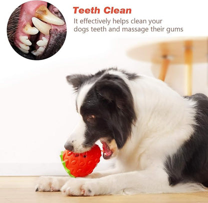 MewaJump Dog Puzzle Toys, Rubber Dog Chew Toys,Treat Food Dispensing Dog Toys for Teeth Cleaning, Dog Ball Toy, Interactive Dog Enrichment Toys for Puppy, Small, Medium, Large Dogs