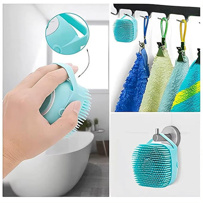 Pet Bath Massage Brush for Dogs and Cats (Yellow)