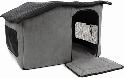 Sherpa Portable Soft-Sided Indoor Pet House - Gray, One Size
