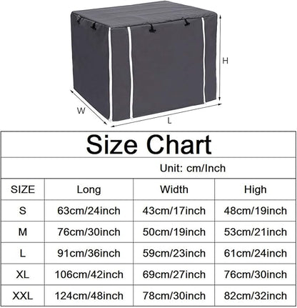 Dog Crate Cover for Wire Crates Kennel 2 Doors Heavy Duty Waterproof Windproof Soundproof Pet Cage Cover Home Decoration - Cover only - Dark Grey - Fits 42 Inch Crates