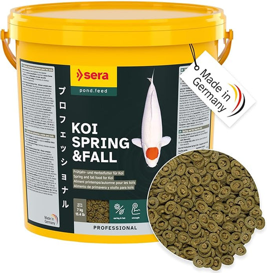 sera Koi Professional Spring & Fall Food 15.43lb| Floating Pellets for Immune Support & Condition | for Temperatures Below 63°F | Enriched with Vitamins & Omega Fatty Acids