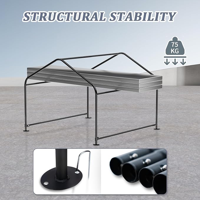 Outdoor Dog Shade 4'x4'x3' Dog Tent for Large Medium Dogs - Waterproof Pet Tent for Medium to Large Dogs, Cats, and Livestock with Sturdy Steel Frame and Ground Nails