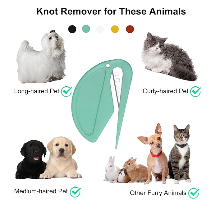 Dematting Comb for Pets - Effectively Remove Knots, Tangles, and Hair with Our Matt-Splitting Knot Opener Tool, 5 Pcs