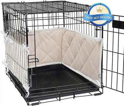 Apricot Dog Crate Training Pads - Tail Protector Bumpers, 48"X32"X10"
