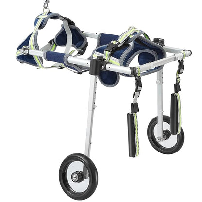 VEVOR Dog Wheelchair for Back Legs, Pet Wheelchair Lightweight & Adjustable Assisting in Healing, Dog Cart with 2 Wheels for Injured, Disabled, Paralysis, Hind Limb Weak Pet (Small)
