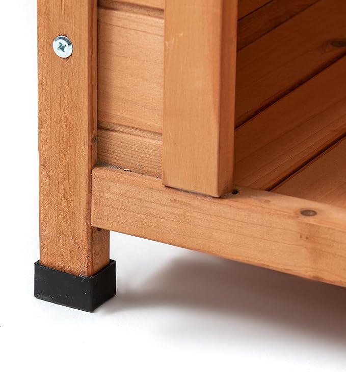 TAKUKA Outdoor Wooden Dog House for Small Medium Large Sized Dogs，Extra Waterproof Durable Dog Kennel with Wooden Floor for Garden Backyard Farm (40" W x 26" D x 28" H)