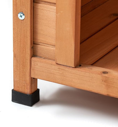 TAKUKA Outdoor Wooden Dog House for Small Medium Large Sized Dogs，Extra Waterproof Durable Dog Kennel with Wooden Floor for Garden Backyard Farm (40" W x 26" D x 28" H)