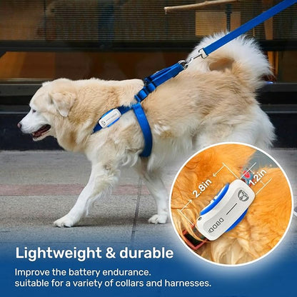 AI GPS Tracker for Dogs (30lbs+), Real Time Location and AI Vet Health Management, Electronic Fence, Waterproof, iOS and Android Universal（White）