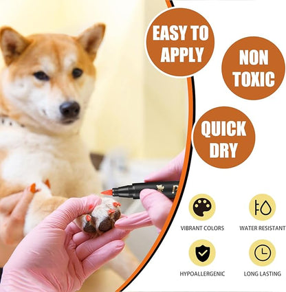 7 Colors Dog Nail Polish Pens Quick Dry,Dog Safe Nail Polish,Easy to Apply,Nail Polish Pens for Dogs Non Toxic,Dog Safe Paint for Paws,DIY Dogs Puppy Nails
