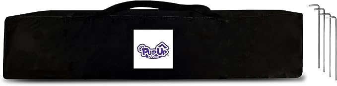 PupUp Canopy Instant and Portable Dog House and Shelter, White/Purple, Large