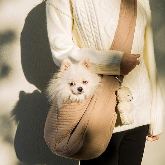 Pet Dog Cat Sling Carrier Bag Small Puppy Cat Carrying Bag Hands Free Pet Bag Lightweight Puppy Shoulder Bag for Pets up to 14lbs