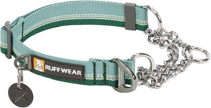 Ruffwear, Chain Reaction Dog Collar, Martingale Style for On-Leash Walking, River Rock Green, 11"-14"