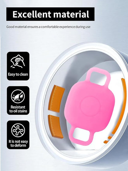Case for Tile by Life360 Mate (2024) Bluetooth Tracker for Dog, Cat, Pets, Soft Silicone Protective Portable Scratch Shock Resistant，1 Luminous Pink+1 Luminous Blue.