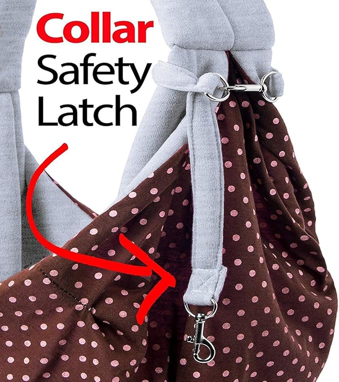 Dog Cat Sling Carrier-Reversible Puppy Carrier for Small Dogs Hands Free Pet Papoose Bag Soft Breathable Cotton Pouch and Tote Outdoor Travel Bag with a Colorful Rope Ball