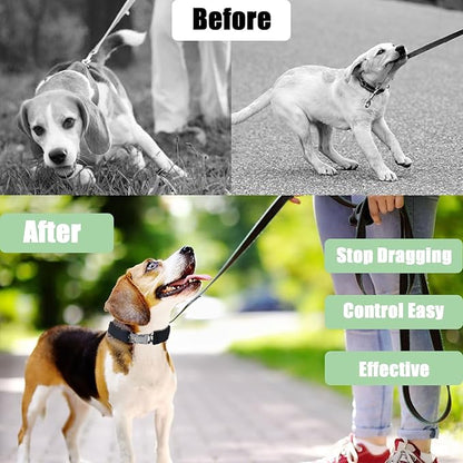 Prong Training Collar for Dogs, Adjustable Dog Pinch Collar with Quick Release Buckle, No Pull Collar for Small Medium Large Dogs, Extra Link and Caps (S (14-17" Neck, 2.25mm), Black)