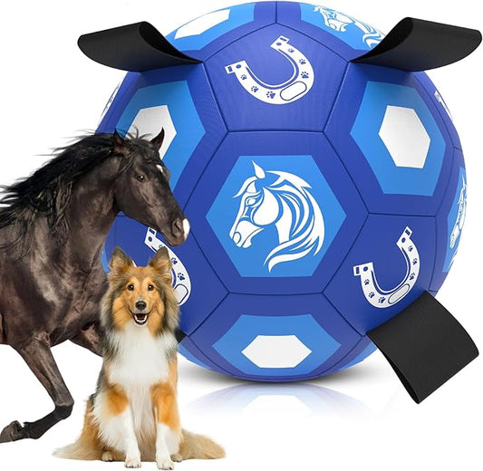 QDAN Herding Dog Balls Horse Ball, 18 inch Horse Toys Herding Ball for Dogs, Large Giant Ball Toys for Australian Shepherd Dog Toys, Blue