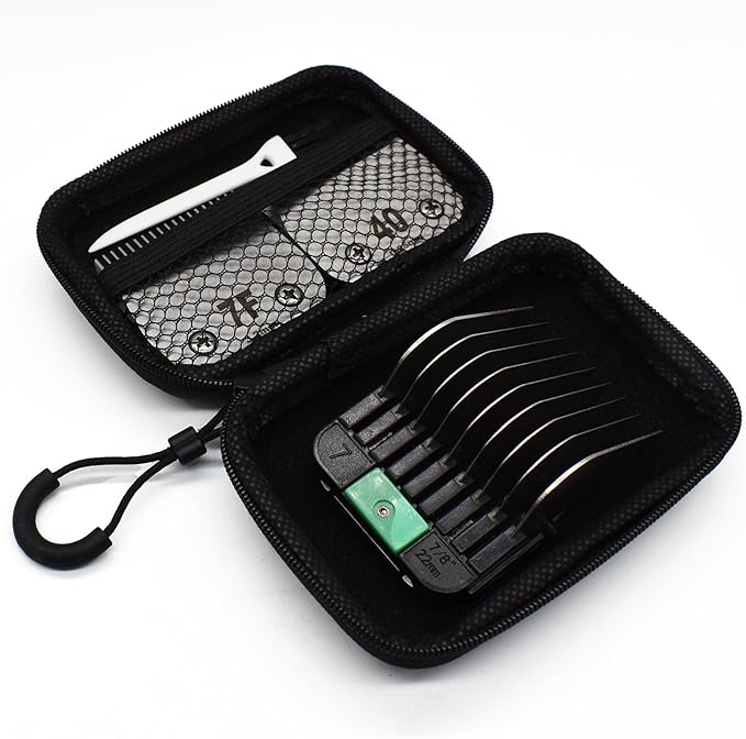 Professional A5 Style Animal Clipper Stainless Steel Color-Coded Snap-on Attachment Guard Guide Comb, 1/8"-1" Compatible with Wahl KM Series Oster A5 Andis Detachable Blade Pet Groomers (#7 - 7/8")