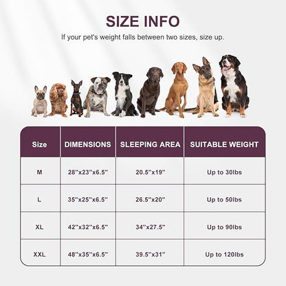 FURTIME Orthopedic Dog Beds for Large Dogs, Washable Dog Couch with Ultra Comfy Supportive Foam, Egg Foam Dog Beds Large Sized Dog with Removable Cover, Large Pet Sofa Bed Waterproof, Nonskid Bottom