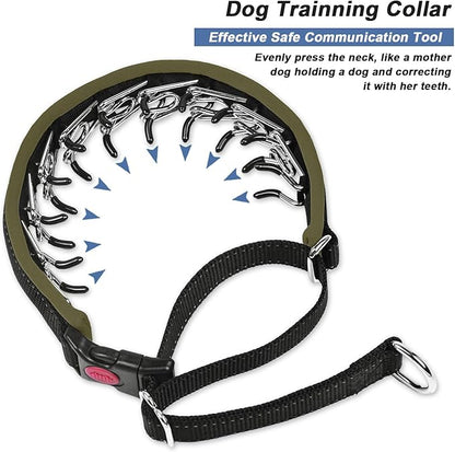 Martingale Collar for Dogs, Heavy Duty Nylon No Pull Dog Collar with Buckle, Adjustable Anti Pull Collar Reflective Slip Collar for Large Medium Small Dog Training Walking S Army Green
