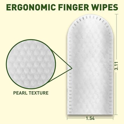 ORDORA PET Ear Finger Wipes for Dogs & Cats -50 Pcs - Gently Remove Ear Wax, Debris - Sooths & Deodorizes - Relieve Ear Itching & Inflammation