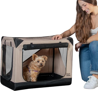 Pet Gear Insta-Fold Soft Crate for Dogs, 26", Sand