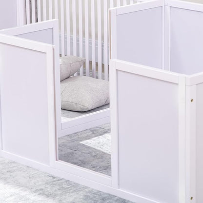PawHut Whelping Box for Dogs Built for Mother's Comfort, Dog Whelping Pen with Removable Doors, Puppy Playpen for Indoors, Newborn Puppy Supplies & Essentials, 81" x 39" x 20", White