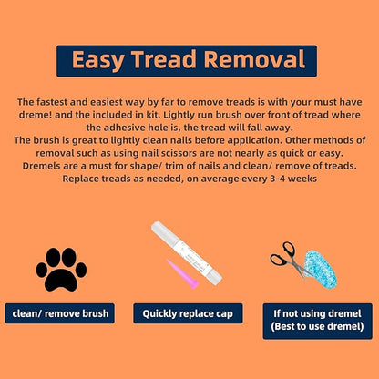 100pcs Dog Nail Caps Claw capsCover with Glue and Applicators (XL: About. Weight: 25-40 pounds)