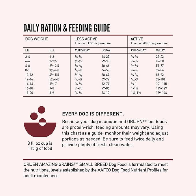 ORIJEN Amazing Grains™ Small Breed Dry Dog Food Recipe, 10lb