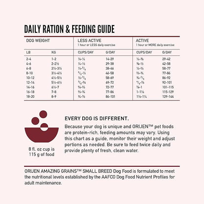 ORIJEN Amazing Grains™ Small Breed Dry Dog Food Recipe, 10lb