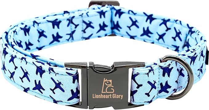 Lionheart glory Dog Collar, Blue Dog Collar Boy Dog Collars Heavy Duty Adjustable Collar for Large Dogs Pet Gift