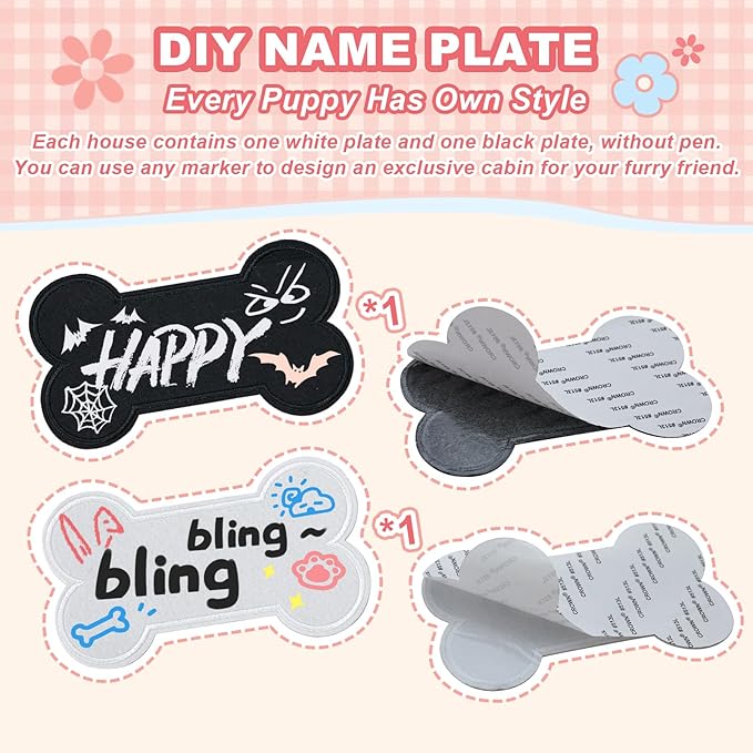 Jiupety Indoor Dog House with Frame, Cute Dog Tent Bed with Cover Cave, Breathable, Washable, and Foldable House, Suitable for 20-40 Lb, Large (25"×25"×25"), Pink