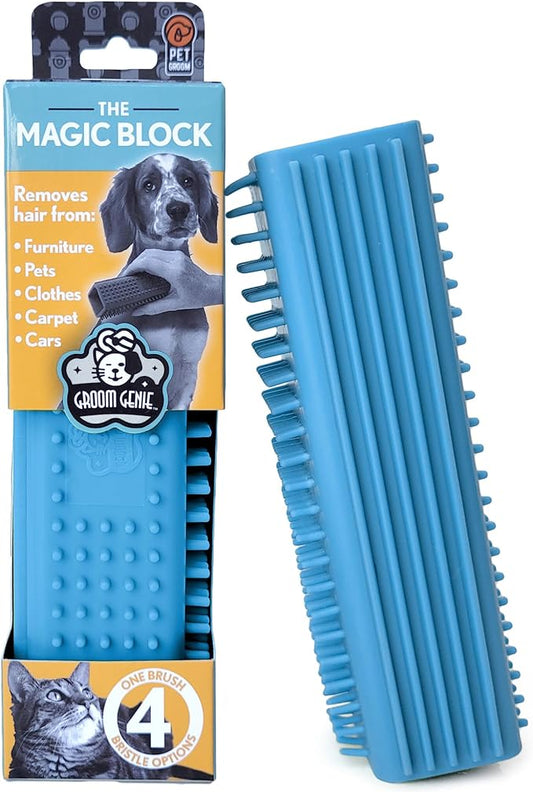 Magic Pet Block Brush Dog Cat Hair Remover for Sofa Furniture Carpet Clothing (Sky Blue)