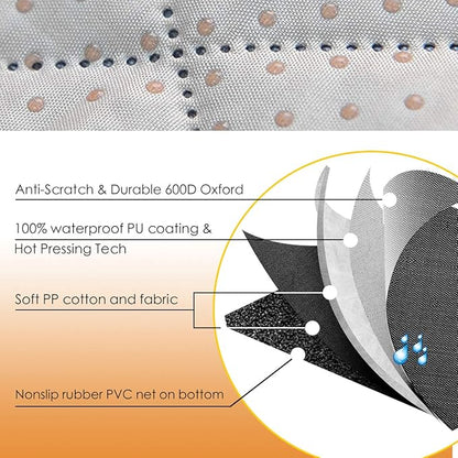 Honest Bench Dog Car Seat Covers with Side Flap,Dog seat Cover for Cars, Trucks, and Suv's - Waterproof & Nonslip Pet Seat Cover for Backseat(Gray 61" W x 51" L)