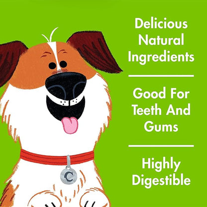Chewsday Medium Cinnamon Clean Daily Dental Dog Chews, Made in The USA, Natural Highly-Digestible Oral Health Treats for Healthy Gums and Teeth - 28 Count