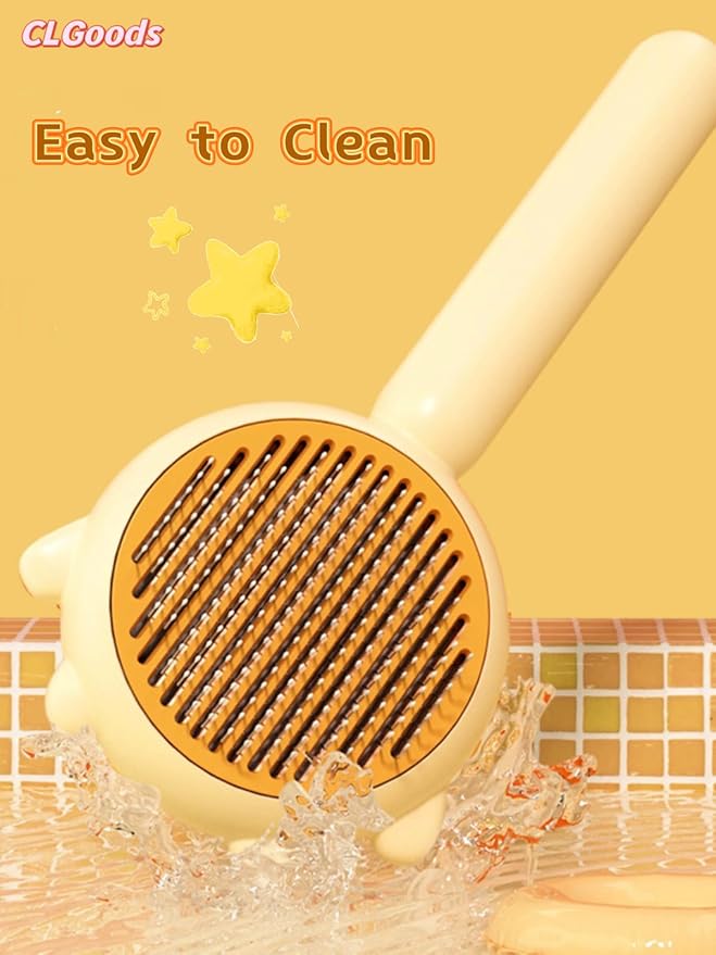Pet Grooming Comb with One-Button De-Shedding, Pet Dematting Comb，Dog-Cat Comb, Pet Hair Cleaner Comb