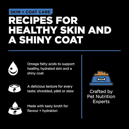 Go! Solutions Skin + Coat Care, Wet Dog Food Shredded, Chicken Recipe with Grains for Sensitive Skin, 12.5 oz