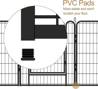 KEIKI 12 Panels 31.7" H Heavy Duty Metal Playpen with Door for Dog Fence,Pet Exercise Pen Versatile Shape for Outdoor Indoor