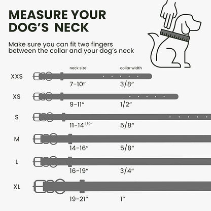BRONZEDOG Rolled Leather Dog Collar with QR ID Tag Adjustable Soft Round Collars for Small Medium Large Dogs Puppy Cat (19" - 21" Neck Size, Violet)