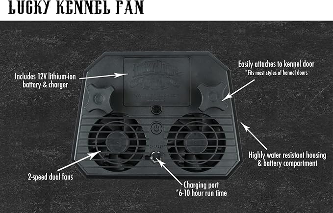 Lucky Duck Universal Dog Kennel Fan