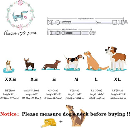 Unique style paws Christmas Dog Collar with Flower Tie Winter Gingerbread Snowman Theme Puppy Collar for Small Medium Large Dogs-L
