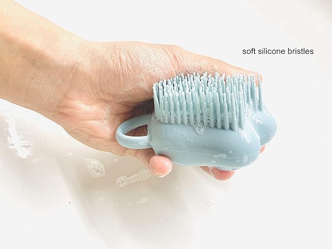 Dog Bath Brush,Soft Pet Shampoo Brush,Cat Puppies Massage Brush for Massaging Washing＆Bathing(Blue)