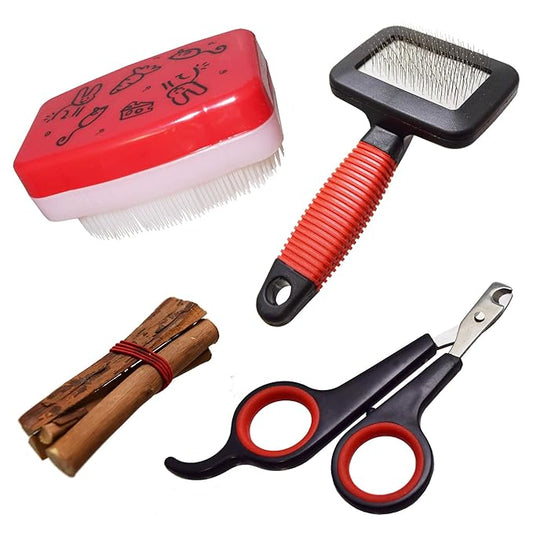 Lixit Grooming Kits For Rabbits, Guinea Pigs and other Small Animals. (4 Piece Kit)