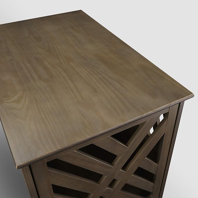 Casual Home Wooden Pet Crate, End Table, Lattice Large, New Taupe Gray