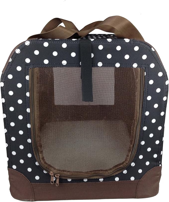 Pet Life Vista-View 360 Degree Zippered and Collapsible Soft Folding Dog Crate - Folding Travel Dog Kennel with Zippered Entrances Along The Pet Crate